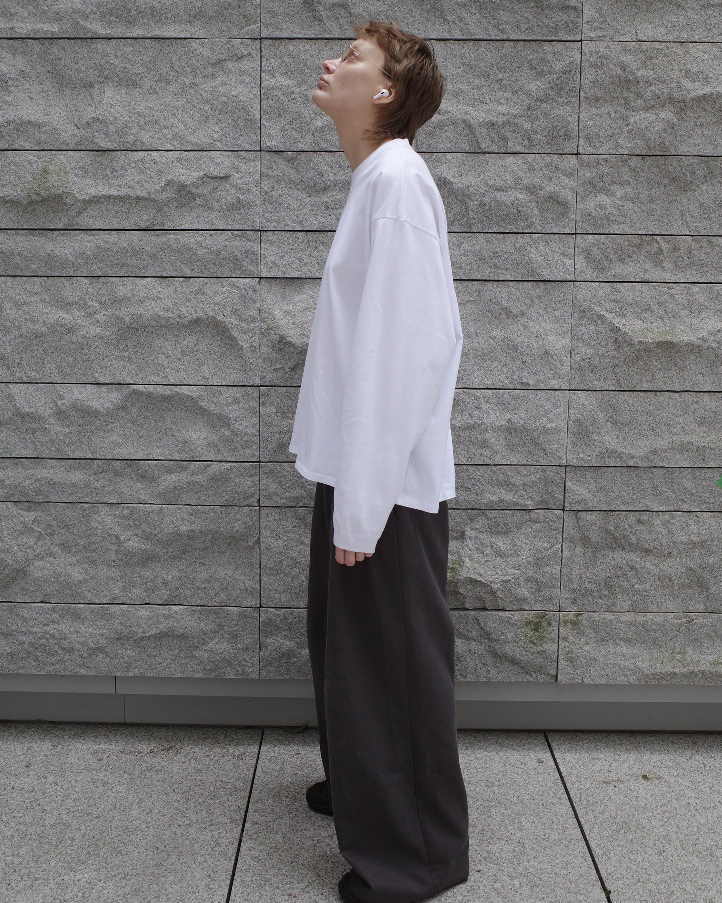 RELAXED SMOOTH LS TEE - WHITE