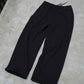 WIDE SWEAT TROUSERS - BLACK