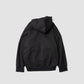 CUT OFF ZIP HOODIE - WASHED BLACK