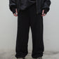 WIDE SWEAT TROUSERS - BLACK