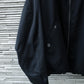 WOOL GABARDINE FLIGHT JACKET - BLACK