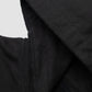 CUT OFF ZIP HOODIE - WASHED BLACK