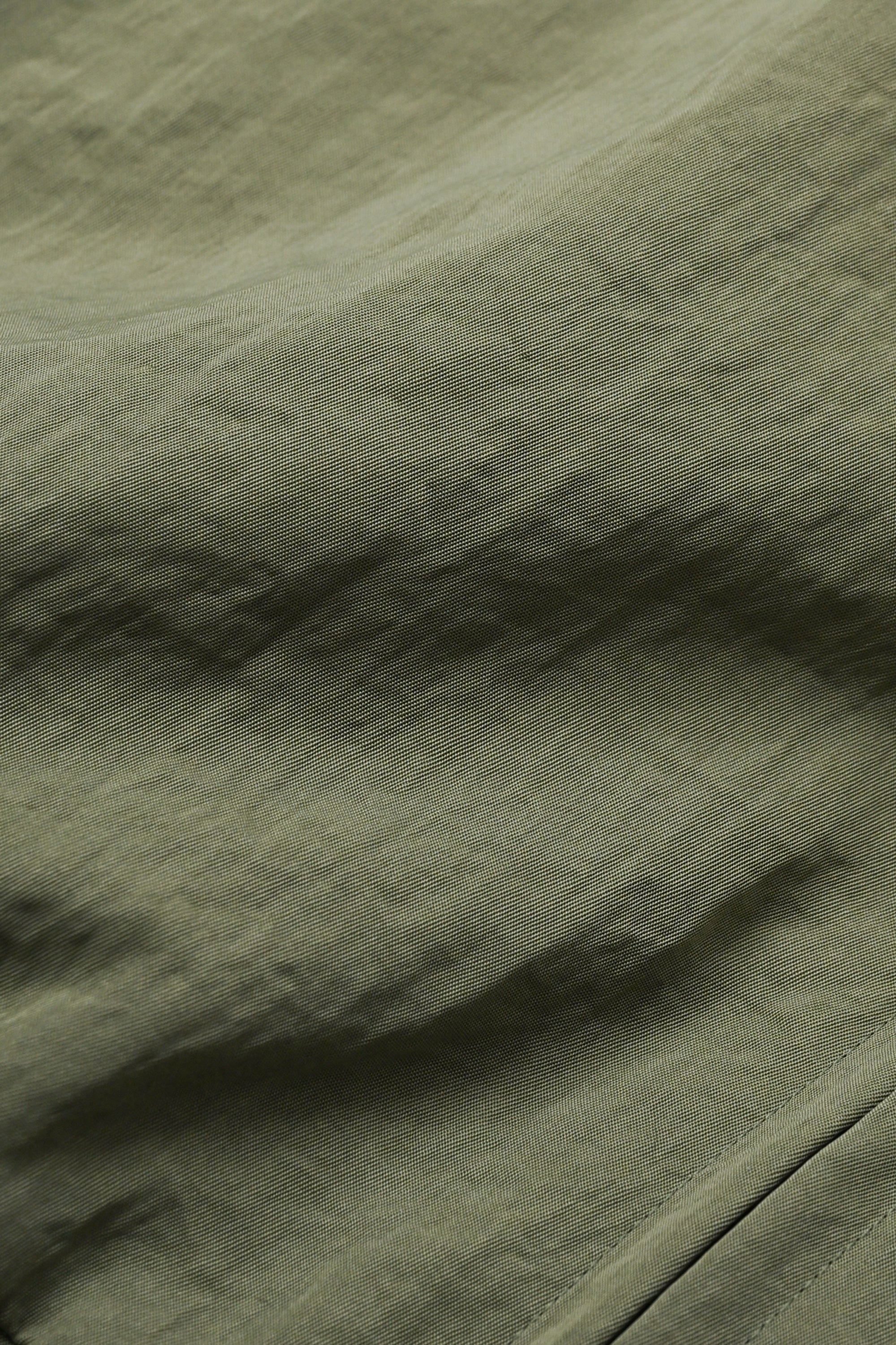 LEATHER PIPED BOMBER JACKET - GREEN