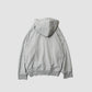 CUT OFF ZIP HOODIE - HEATHER GRAY