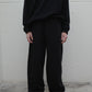 WIDE SWEAT TROUSERS - BLACK