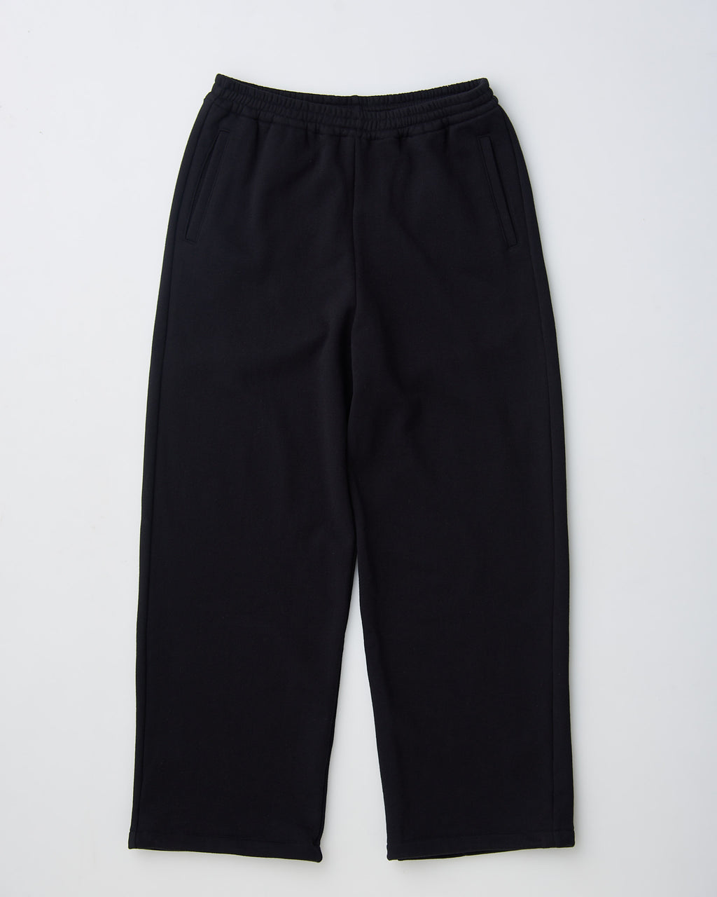 WIDE SWEAT TROUSERS - BLACK