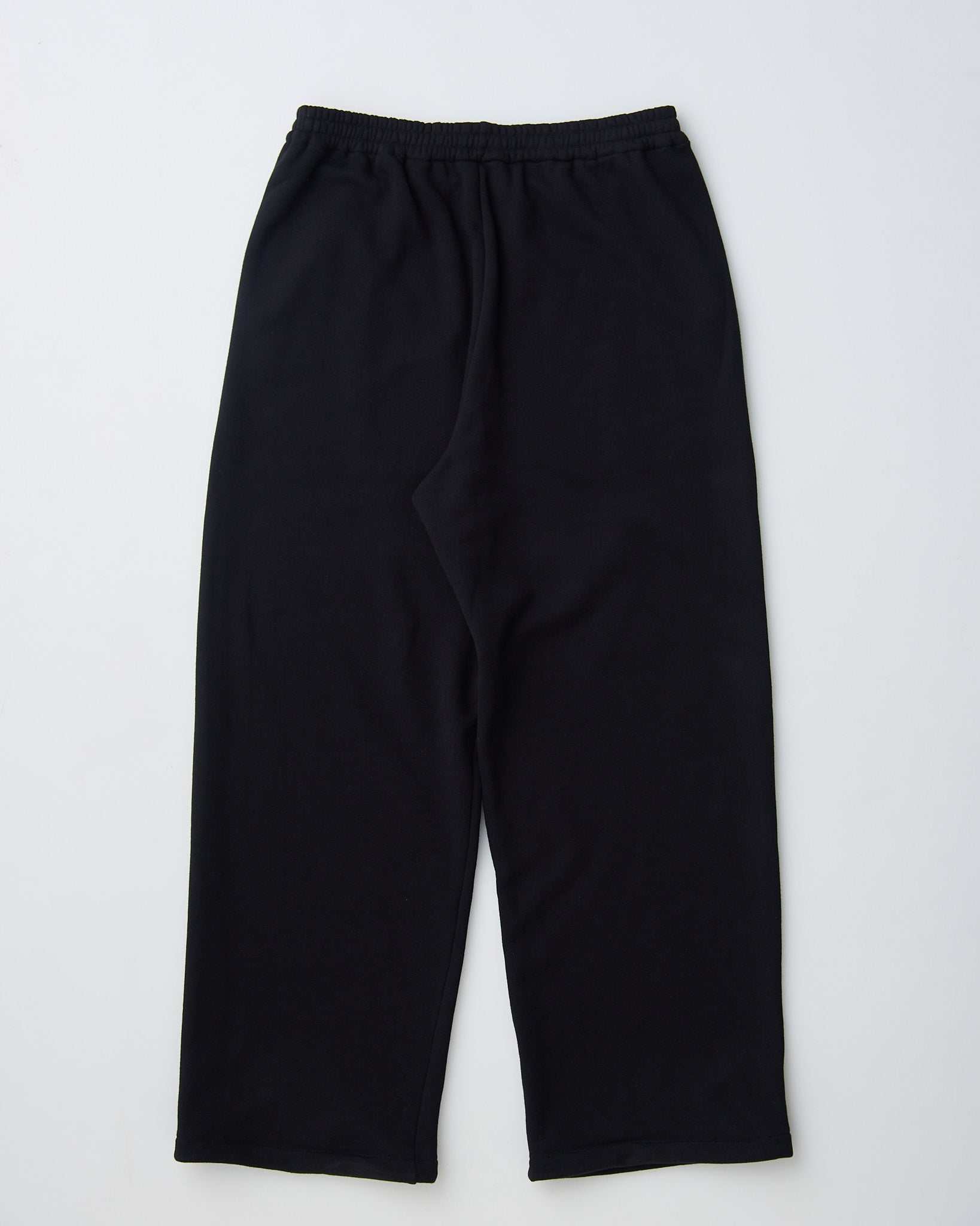 WIDE SWEAT TROUSERS - BLACK