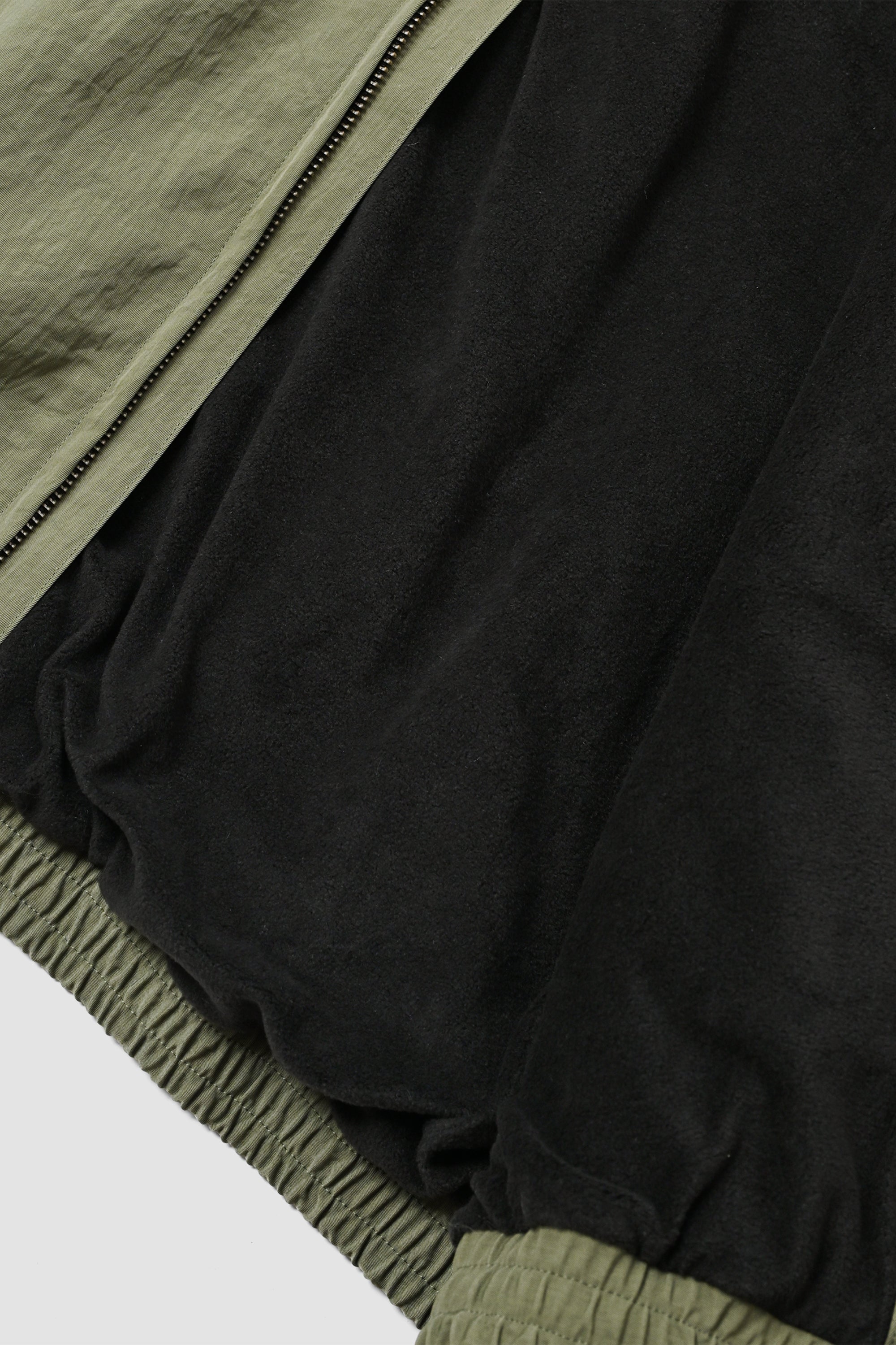 LEATHER PIPED BOMBER JACKET - GREEN