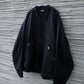 WOOL GABARDINE FLIGHT JACKET - BLACK