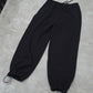 WIDE SWEAT TROUSERS - BLACK