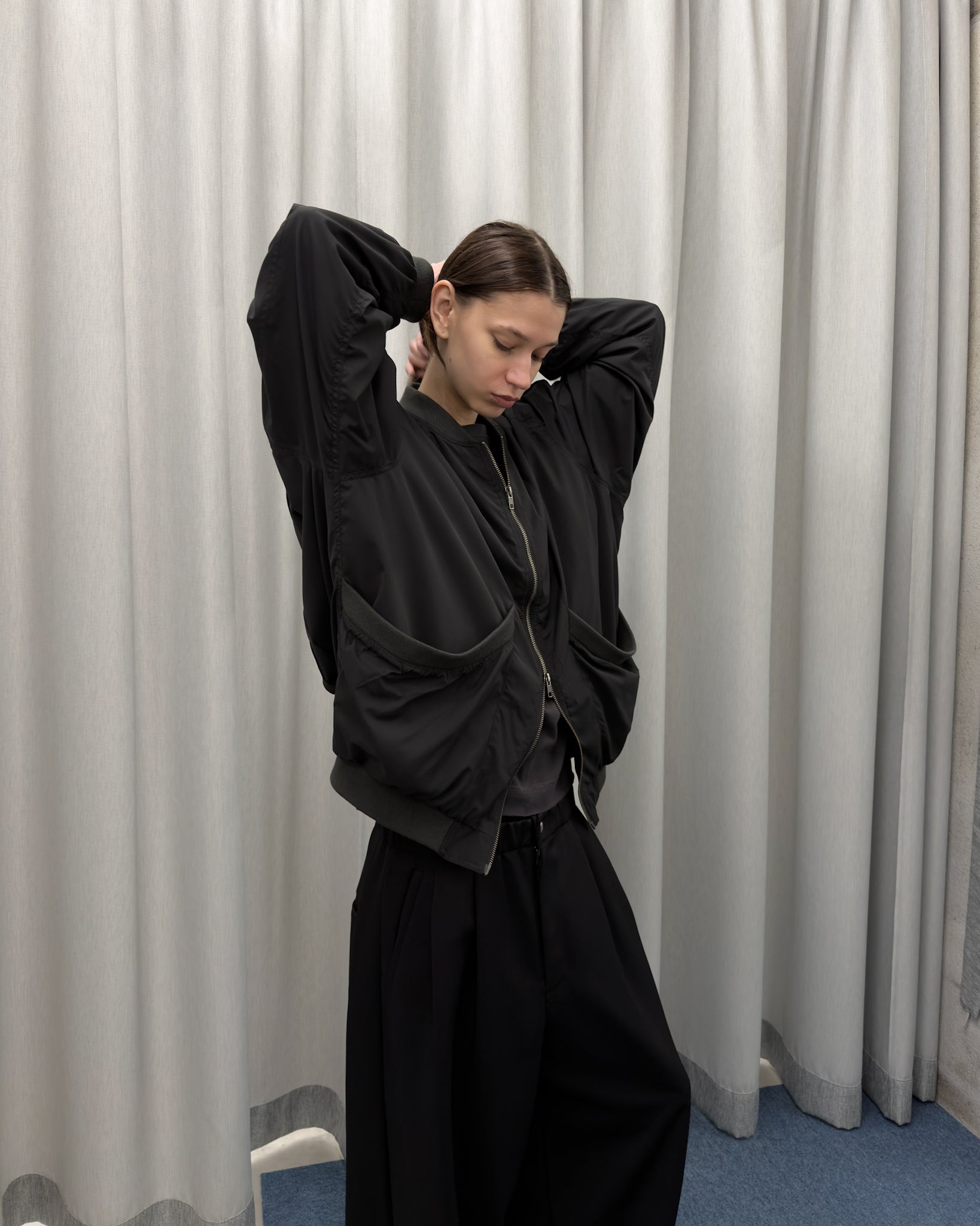 SMOOTH RIB POCKET BLOUSON