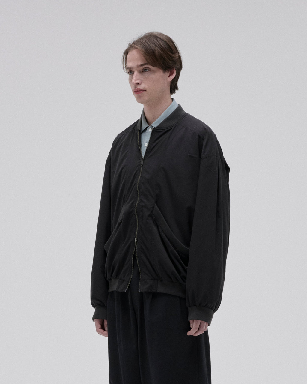 SMOOTH RIB POCKET BLOUSON