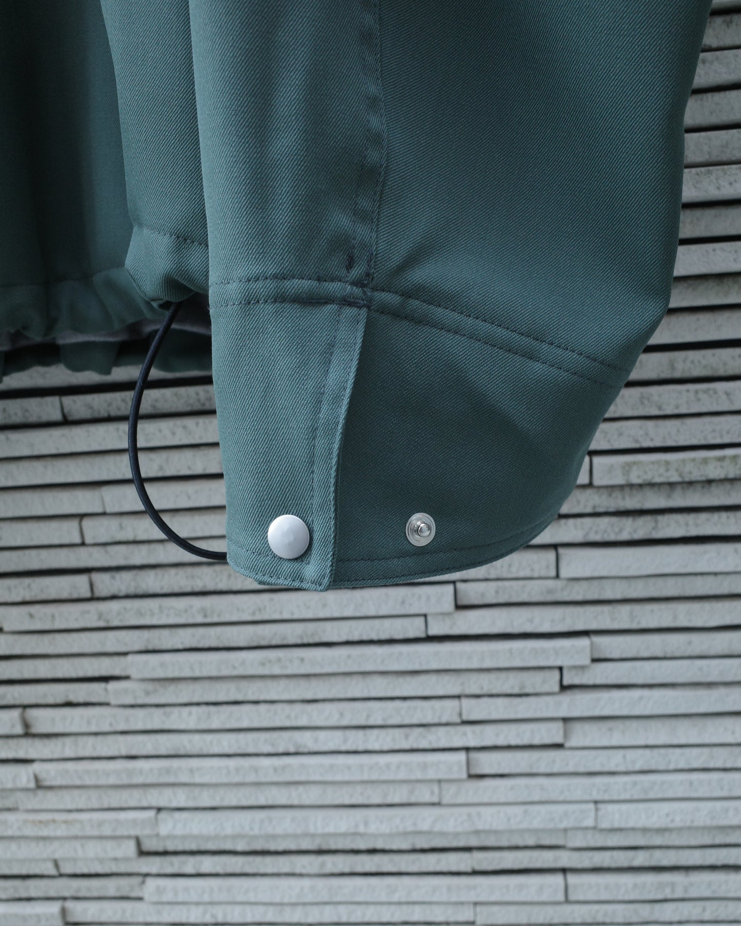 WOOL GABARDINE FLIGHT JACKET - SMOKY GREEN