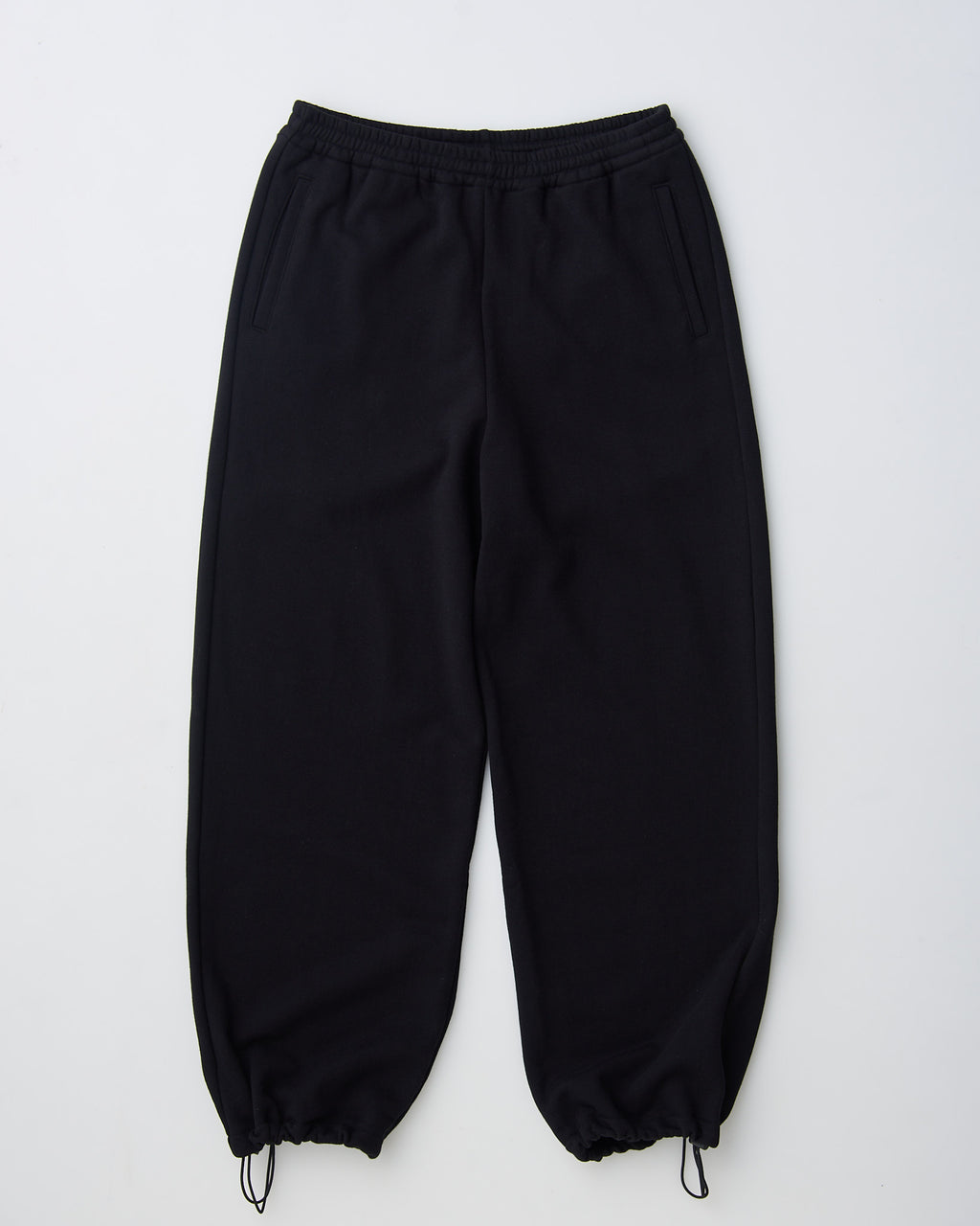 WIDE SWEAT TROUSERS - BLACK
