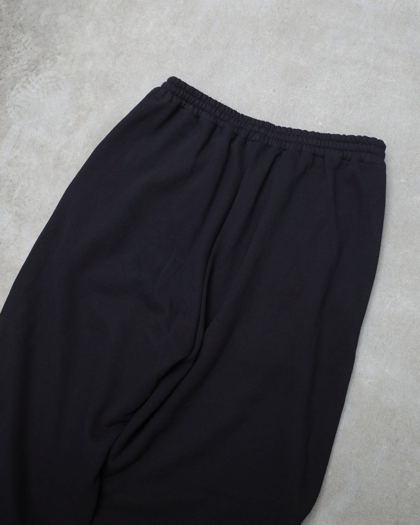 WIDE SWEAT TROUSERS - BLACK