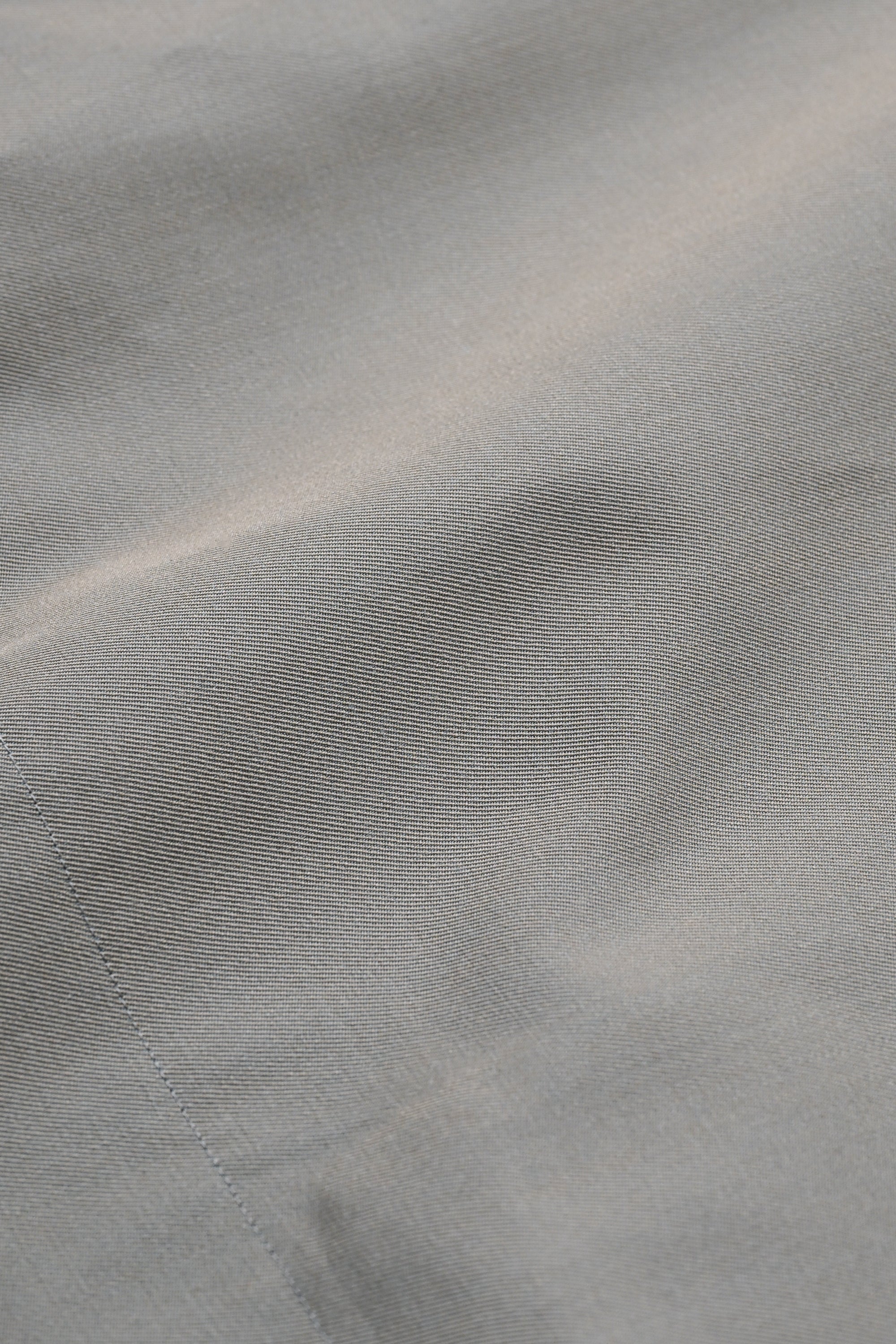 WOOL CHAMBRAY OVERCOAT - OLIVE