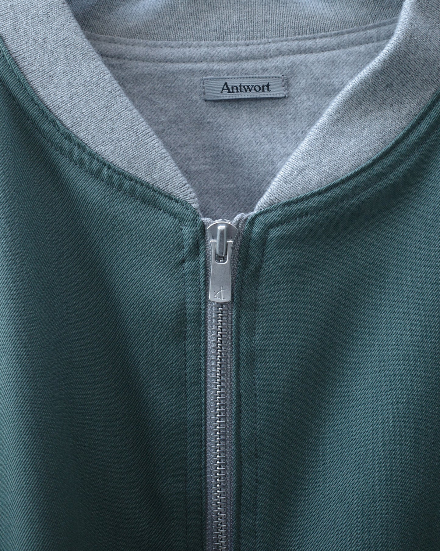 WOOL GABARDINE FLIGHT JACKET - SMOKY GREEN