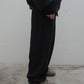 WIDE SWEAT TROUSERS - BLACK