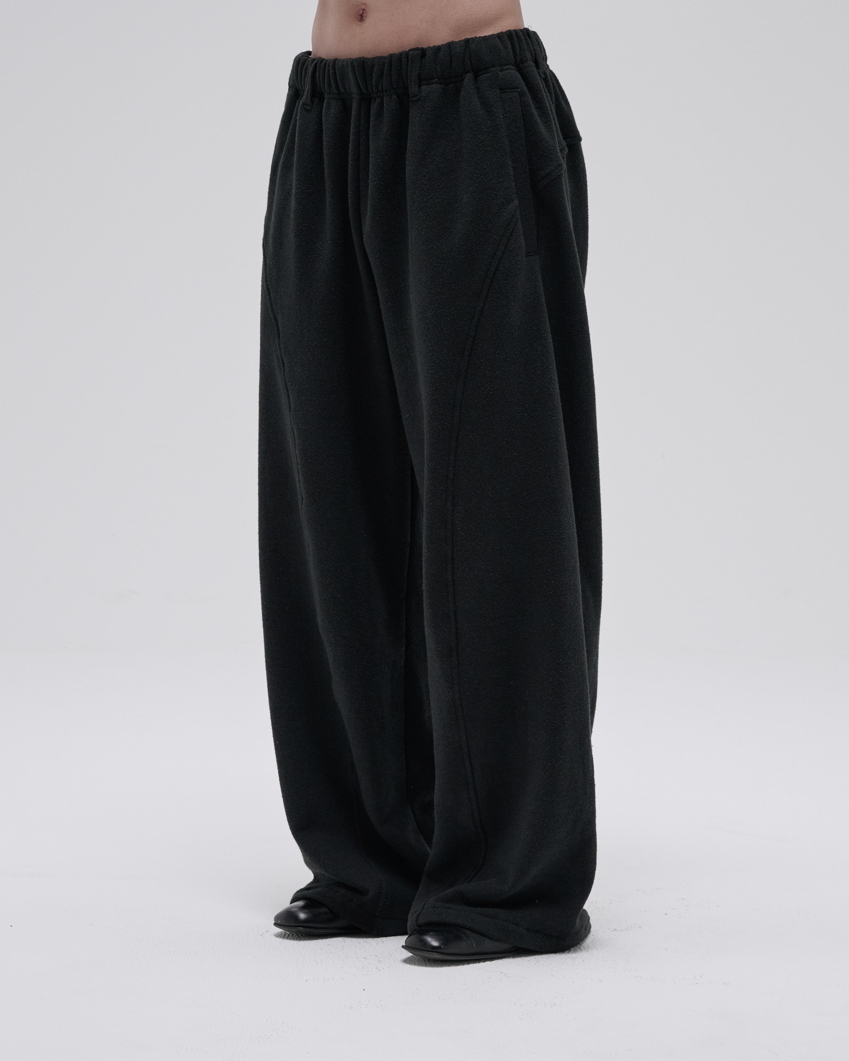 COTTON SILK SWEAT WIDE PANTS
