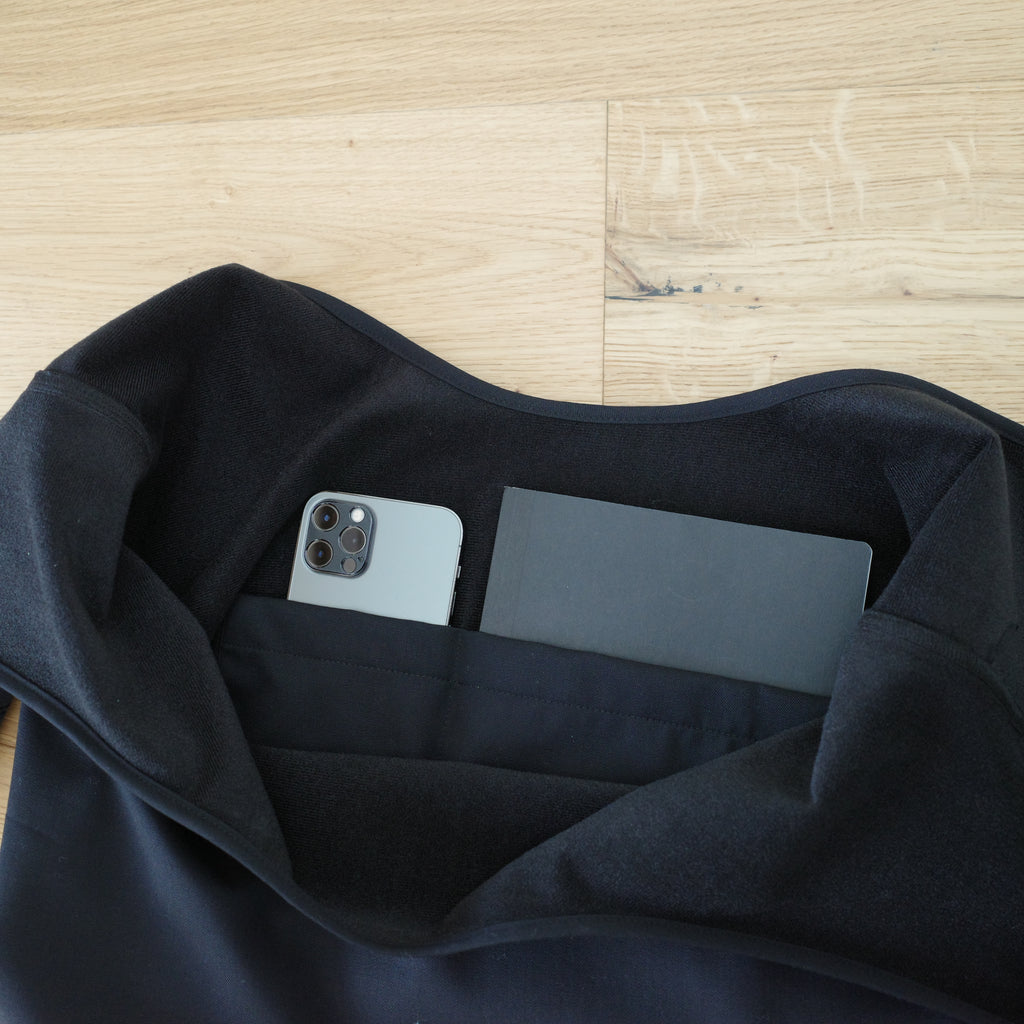 【Archive Sample】WOOL GABARDINE TOP KNOT BAG