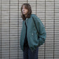 WOOL GABARDINE FLIGHT JACKET - SMOKY GREEN