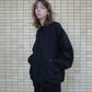 WOOL GABARDINE FLIGHT JACKET - BLACK