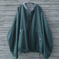 WOOL GABARDINE FLIGHT JACKET - SMOKY GREEN