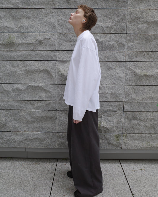 RELAXED SMOOTH LS TEE - WHITE
